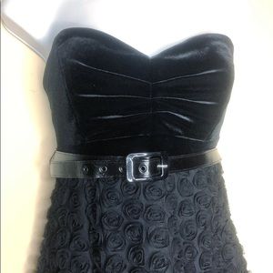 Betsey Johnson Strapless Black Dress